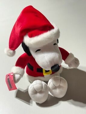 NWT Rare Vintage Snoopy Peanuts Collection Santa Plush Hallmark Kids Baby Toy